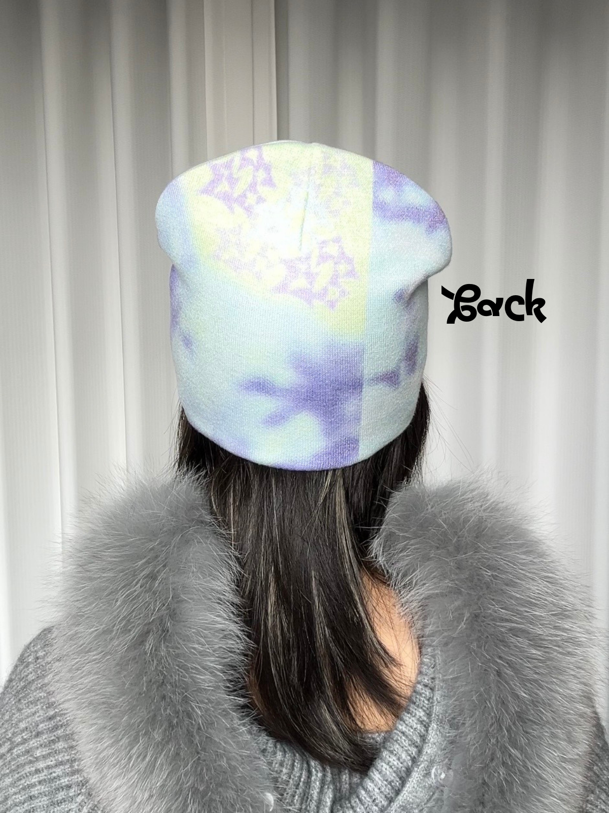 Memories in Blue and Purple Beanie