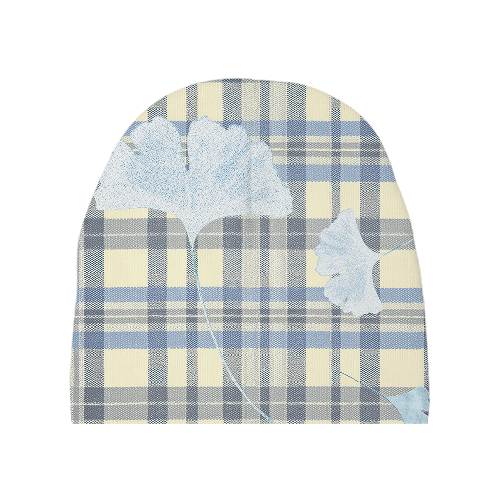 Blue Ginkgo Leaf Beanie