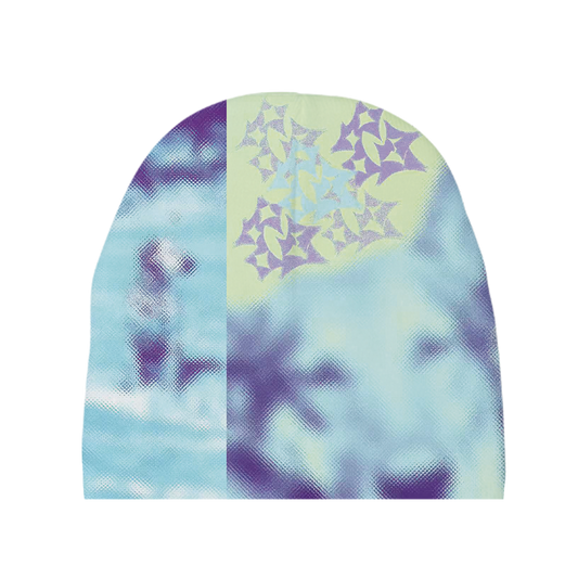 Memories in Blue and Purple Beanie