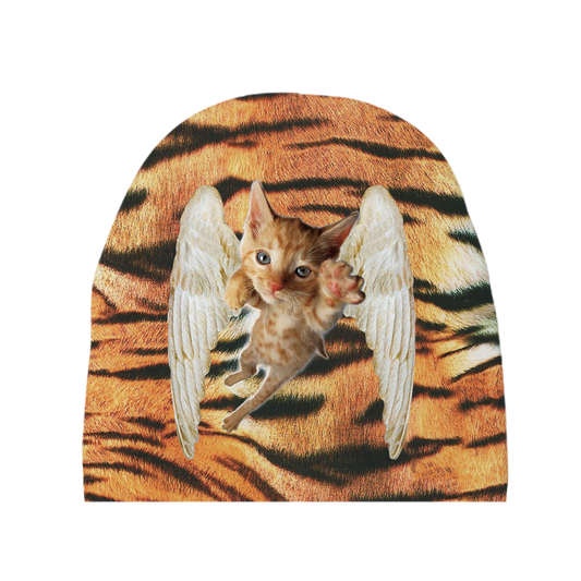Tiger-striped Angel Cat Beanie