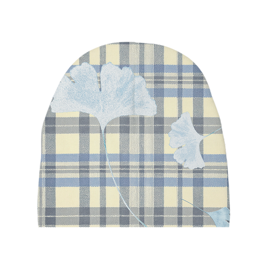 Blue Ginkgo Leaf Beanie